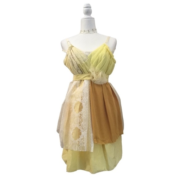 Armour Sans Anguish Patchwork Cami Dress Boho Upcycled Handmade Festival Style - Picture 6 of 8